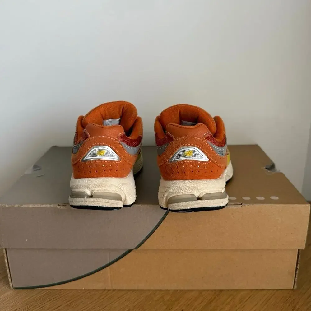 New Balance 2002 R Yellow/Orange Kids Sneakers - SZ 12 C